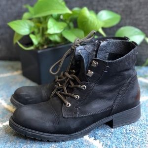 Steve Madden Gobbin Lace Up Leather Booties